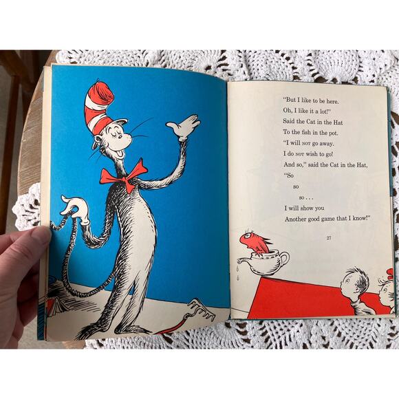 1957 Cat in the Hat Book: Vintage Dr. Seuss Children's Classic - Picture 6 of 8